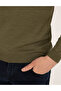 Light Green Slim Fit Crew Neck Wool Blend Basic Knitwear Sweater 50257301-Vr092 - 4