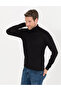 Black Slim Fit Turtleneck Wool Blend Basic Knitwear Sweater 50257302-Vr046 - 4