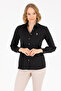Women's Black Long Sleeve Basic Shirt 50262883-Vr046 - 4