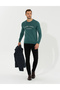 Green Slim Fit Crew Neck Knitwear Sweater 50259091-Vr054