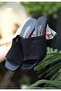 Akva Black Knitwear Transparent Heeled Slippers - 3