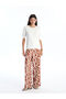 Lcw Elastic Waist Patterned Women's Palazzo Trousers