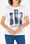 Women's White Crew Neck T-Shirt 50262937-Vr013 - 6