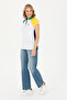 Women's White Polo Neck T-Shirt 50262940-Vr013 - 4