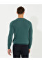 Green Slim Fit Crew Neck Basic Knitwear Sweater 50258993-Vr054 - 5