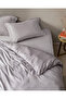 Elicia Double Striped Satin Bed Sheet Pieces Duvet Cover Set - 2
