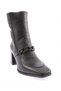 2224601K Women's Daily Casual Blunt Toe Buckle Heeled Genuine Leather Boots - 7