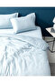 Elicia Double Size Striped Satin Duvet Cover Set - 2