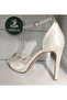 22240639 Women's Stoned Pointed Toe Single Strap Evening Dress Shoes - 6