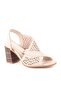 2108512Y Women's Genuine Leather Summer Heeled Shoes