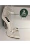 22240639 Women's Stoned Pointed Toe Single Strap Evening Dress Shoes - 7
