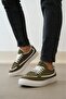 Ba0351 Lace-Up Leather Powder Casual Green Color Sneakers - 3