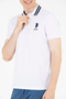 Men's White Basic Polo Neck T-Shirt 50263001 -Vr013 - 6