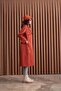 Brick Color Pars Trench Coat - Loose Fit - 4