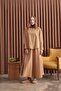 Lady Shirt Camel Loose Fit - 8
