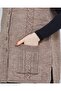 Women's Mink Round Neck Knitwear Buttoned Winter Wool Vest with Pockets - 5