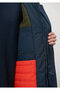 Dark Blue Long Parka with Fur Collar Regular Fit / Normal Cut 0110105-70490 - 7