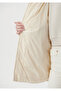 Premium Beige Puffer Jacket Loose Fit / Loosely Comfortable Cut 1110213-70048 - 5
