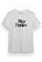 Mary Poppins Colorful Letters White Short Sleeve Men Tshirt