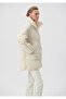 Premium Beige Puffer Jacket Loose Fit / Loosely Comfortable Cut 1110213-70048