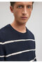 Striped Navy Blue Sweater Slim Fit / Slim Fit0710217-82318 - 5