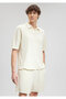 White Polo Shirt Loose Fit / Loose Relaxed Cut 0612047-80194 - 3