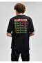 Printed Black T-Shirt Loose Fit / Loose Relaxed Fit0612109-900 - 2