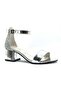 İremsu 9989 Single Band Glitter Back Heeled Children's Shoes SILVER