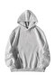 Women's Men's White Asap Poster Printed Oversize Hooded Kangaroo Pocket Hoodie - 2