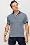 Men's Polo Neck Pocket Jacquard Tshirt Smoked