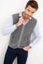 Men's Pique Woven Knitwear Vest with Zipper Pockets, Smoked