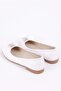 Embellished ' Everyday and Formal Ballet Flats Flats with Rhinestones, White Patent Leather - 3