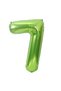7 Year Old Green Color Number Foil Balloon 7 Seven Number Green Color Helium Flying Balloon Number Balloon - 2