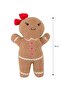 Christmas Themed Cookie Man Figure Baby Throw Pillow with Red Bow Tie and Red Ribbon 29 cm - 4