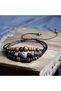 Wooden and Metal Bead Combination 3 Piece Casual Bracelet - 7