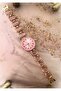 Women's Pink Wrist Watch with Cutout Stones