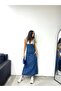 Kn Long Garden Front Pocket Suspender Denim Dress - 2