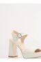 OFF WHITE PLATFORM SHOES, PLATFORM SHOES, PLATFORM BRIDAL SHOES, EVENING SHOES - 3