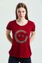 Fresh Collar T-Shirt Stoned Ggg Logo Claret Red