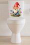 Cute Dwarf and Wild Flowers Themed Toilet Seat Sticker Bathroom Sticker - 7