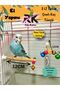 10 mm 12 cm Bell-equipped 2-Piece Bird Perch Set