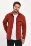 quilted winter men's shirt lumberjack shirt with single pocket flap