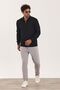 Jacquard Zipper Collar Regular Sweatshirt - 4