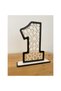 1 Year Birthday Table Decor (Beşiktaş Themed Black-And-White) - 3