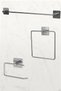 Silver Chrome Adhesive Long Towel Holder - Wc Toilet and Kitchen Set of 3