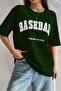 Unisex Baseball Printed Oversize T-shirt - 2