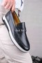 Genuine Leather, Buckle Loafer Men's Shoes