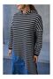 Striped Jean Detail Sweat Dress - 3