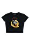 Adventure Time Finn And Jake Printed Black Color Crop - 2