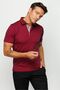 Men's Polo Neck T-shirt Claret Red - 3